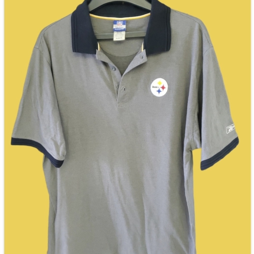 Men's Pittsburgh Steelers NFL Reebok Polo Shirt Size XL